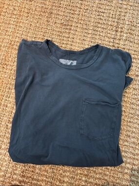 Men's Rag & Bone Black Pocket Crew Neck Shirt